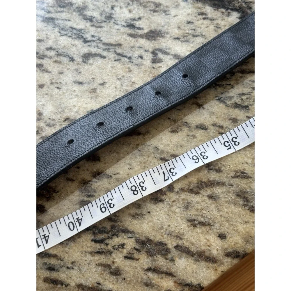 Louis Vuitton Damier Graphite LV Belt, Large Initials- mens Designer Sz44/110